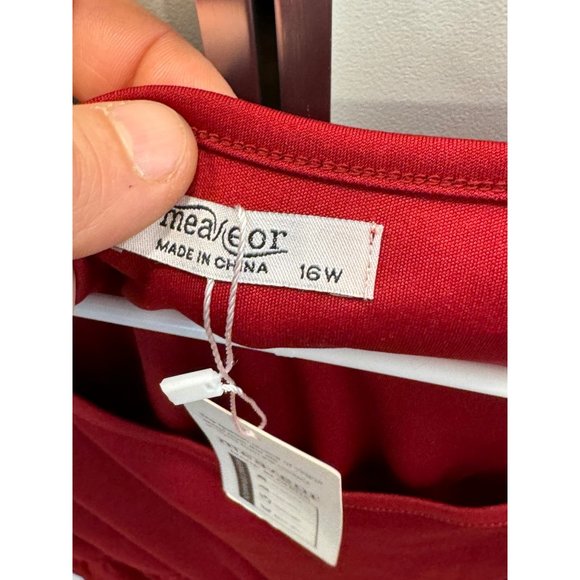 Meaneor Women's Long Bell Sleeve Round Neck Fit and Flare  Dresses - Picture 6 of 7